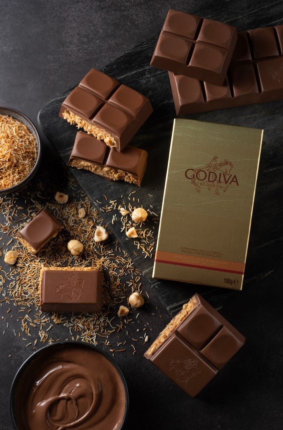 Godiva Çikolata İstanbul - Fındıklı ve Kadayıflı Sütlü Çikolata