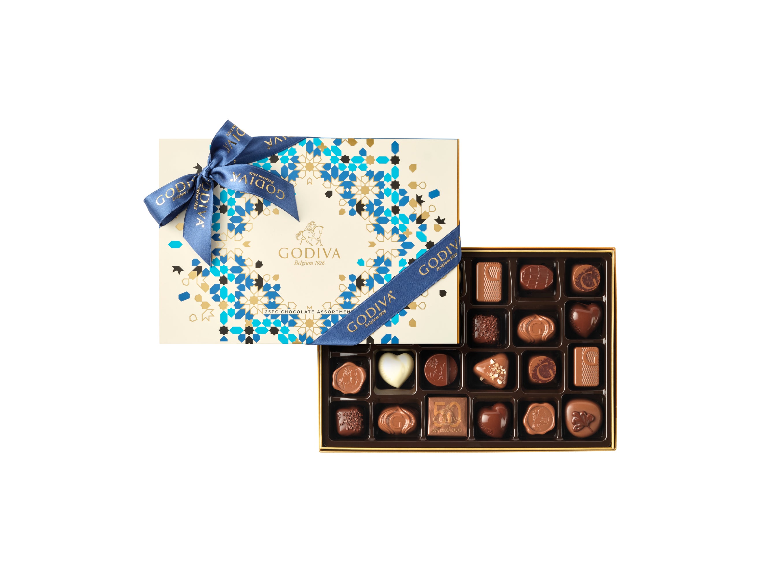 GODIVA Özel Motifli Çikolata Kutusu, 25 Adet Pralin