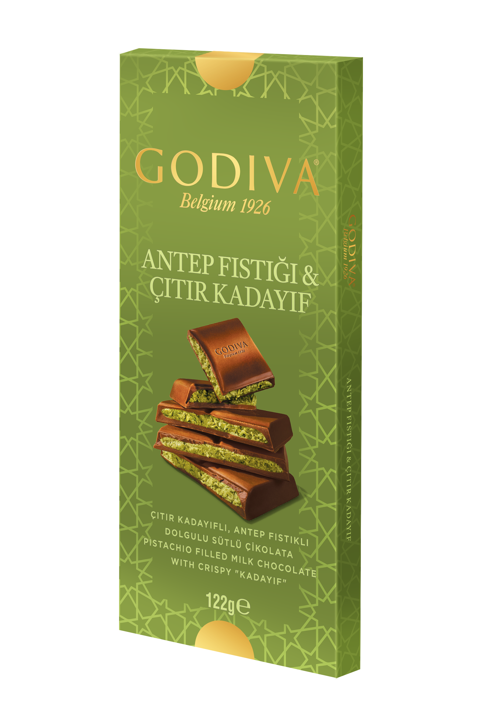 Kadayıflı & Antep Fıstıklı Tablet Çikolata 122 gr