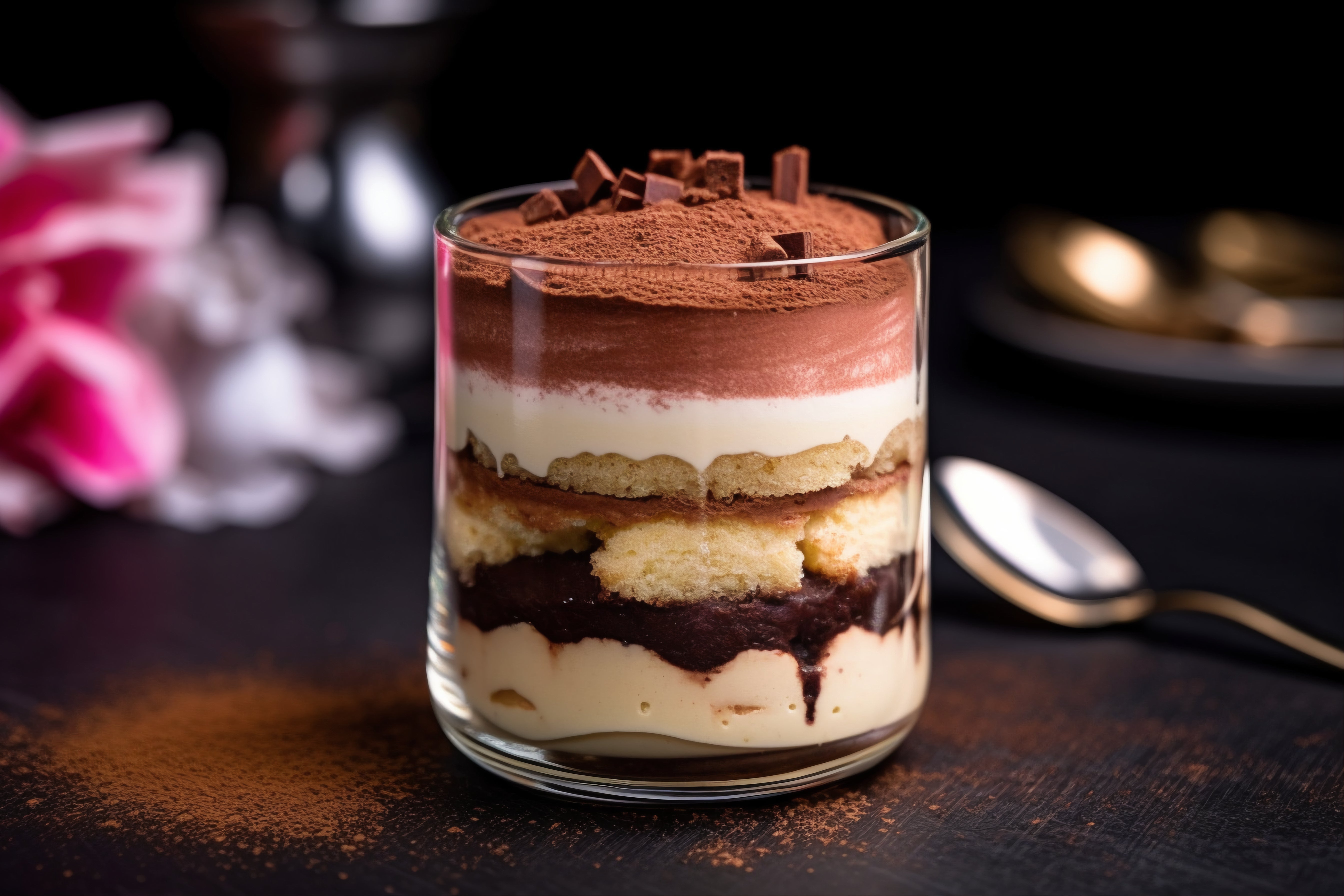Sütlü Çikolata ile Kahveli Tiramisu Bardak Tatlısı