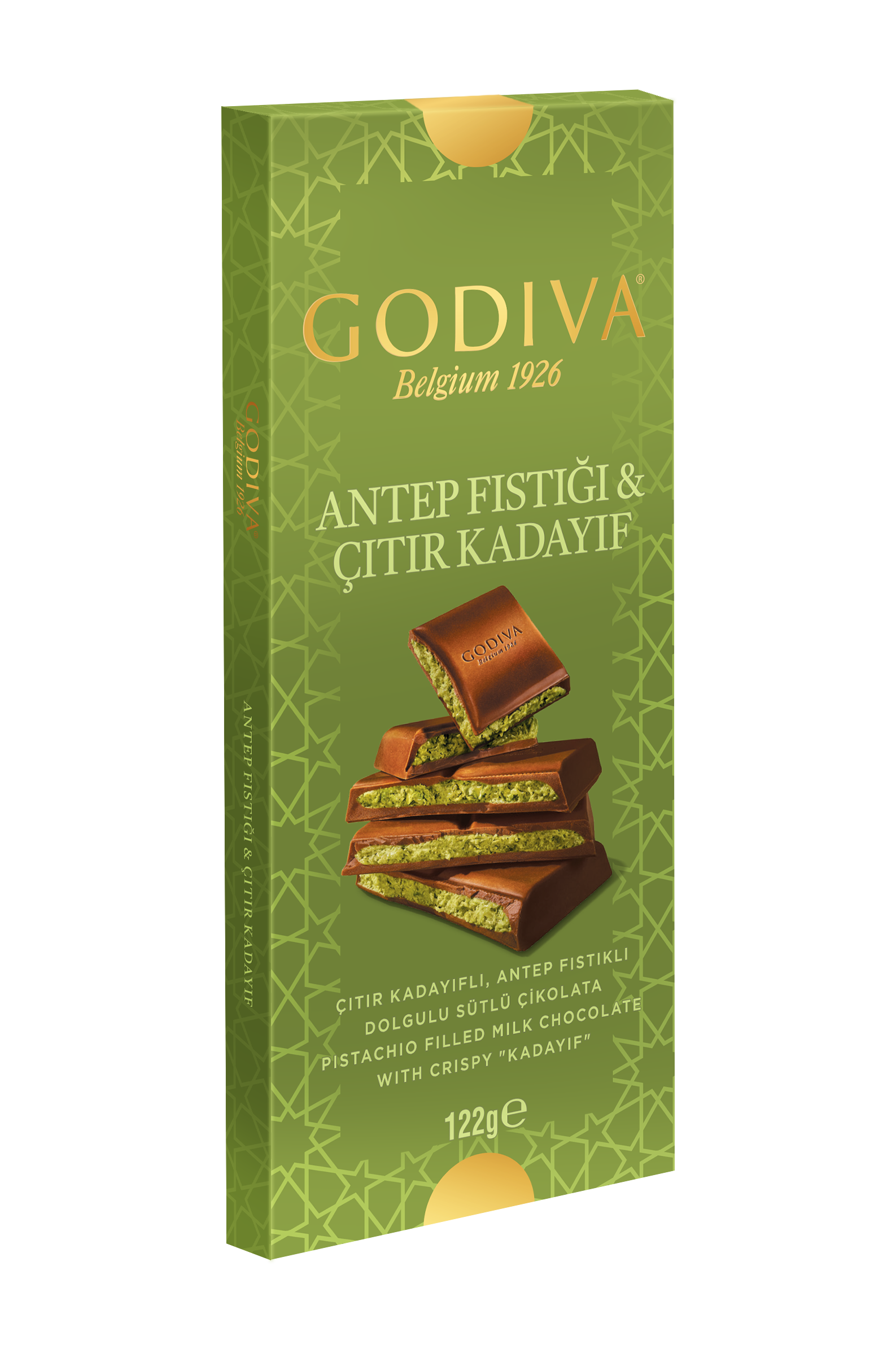 Kadayıflı & Antep Fıstıklı Tablet Çikolata 122 gr